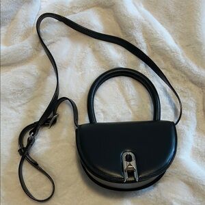 salar milano black leather handbag